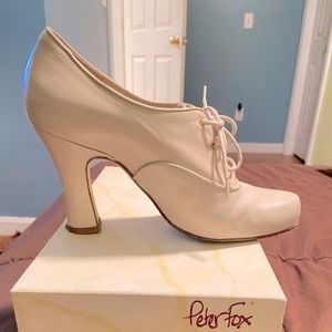 Peter Fox high heel leather oxfords size 7